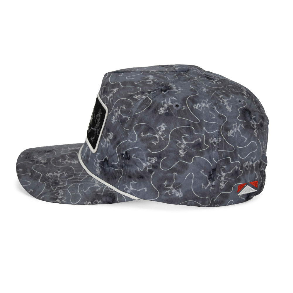 PARAMOUNT OUTDOORS™ Dancing Skeletons Fly Fishing Trucker Tie Dye Rope Cap Headwear