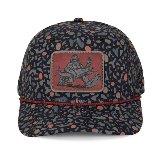 PARAMOUNT OUTDOORS™ Big Foot Squatch Perforated Fishing 6-Panel Rope Cap Headwear