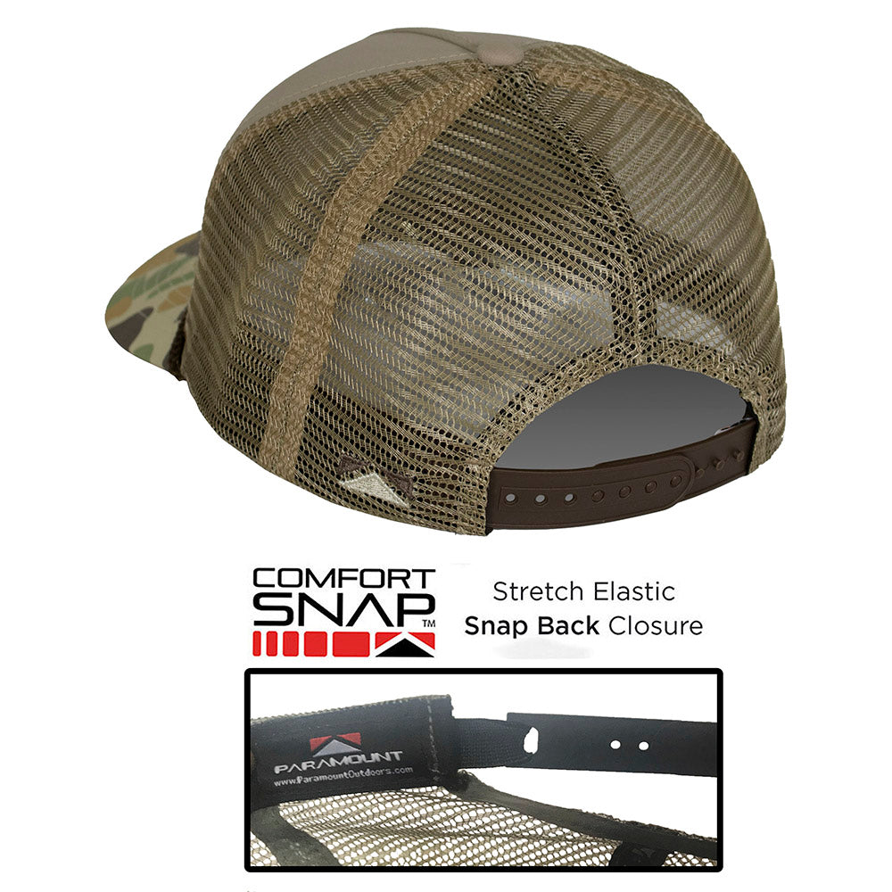 PARAMOUNT OUTDOORS™ Mallard Drake Pair Old School Camo 5-Panel Trucker