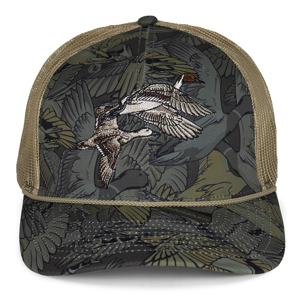 PARAMOUNT OUTDOORS™ Pintail Pair Duck Hat Waterfowl Print 6-Panel Rope Cap Headwear