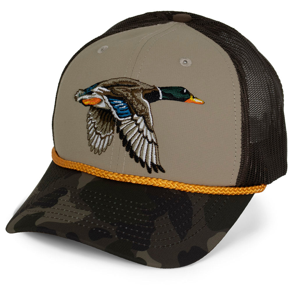 PARAMOUNT OUTDOORS™ Drake Mallard Duck Hat 6-Panel Mesh back Rope Cap Headwear