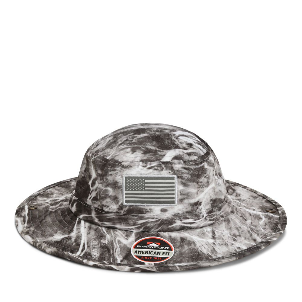 PARAMOUNT OUTDOORS™ Bayou Elements American Flag Fishing Boonie Hat (Floats) Headwear