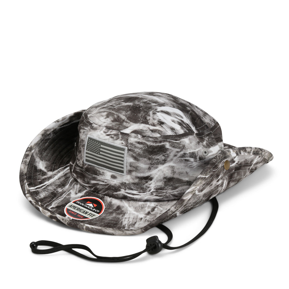 PARAMOUNT OUTDOORS™ Bayou Elements American Flag Fishing Boonie Hat (Floats) Headwear