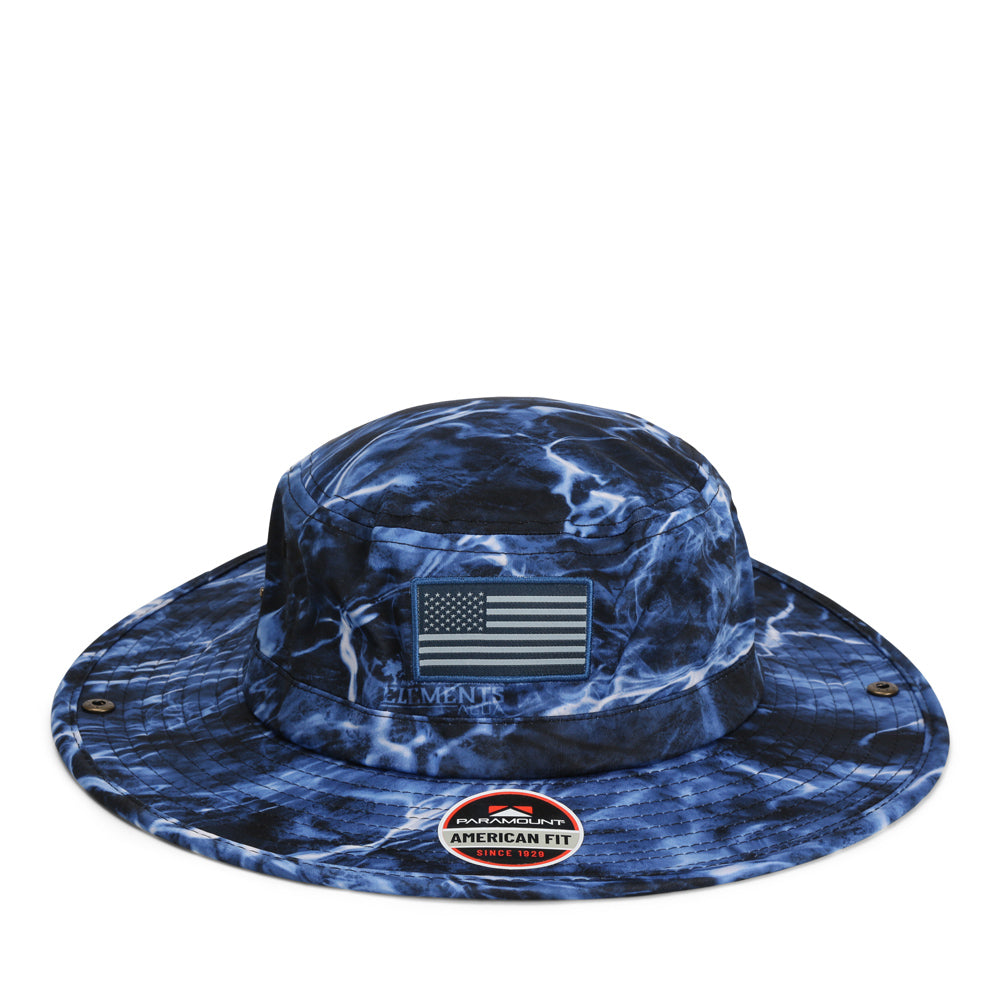 PARAMOUNT OUTDOORS™ Bayou Elements American Flag Fishing Boonie Hat (Floats) Headwear