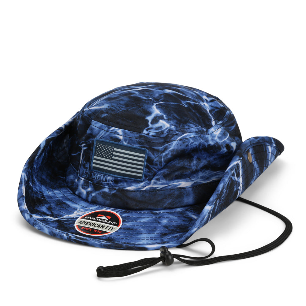 PARAMOUNT OUTDOORS™ Bayou Elements American Flag Fishing Boonie Hat (Floats) Headwear