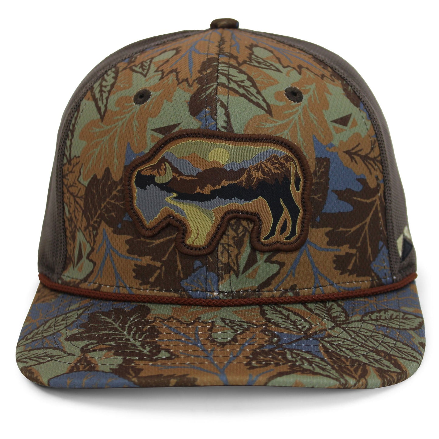 PARAMOUNT OUTDOORS™ Sunset Bison Buffalo Meshback Rope Cap Headwear