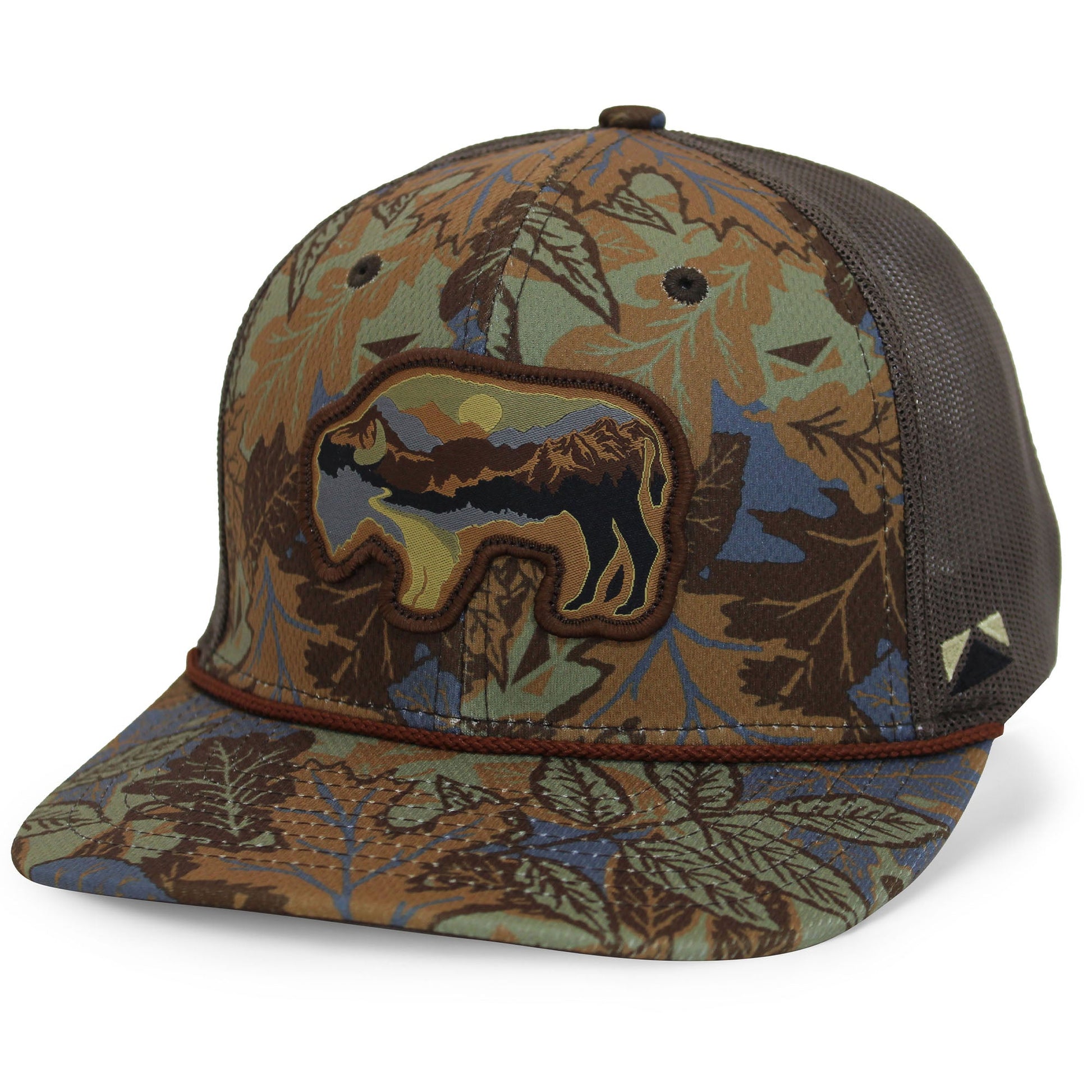 PARAMOUNT OUTDOORS™ Sunset Bison Buffalo Meshback Rope Cap Headwear