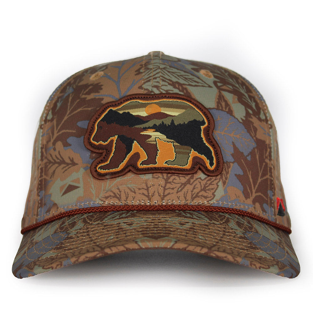 PARAMOUNT OUTDOORS™ Sunset Bear Cloud Texture 5-Panel Rope Cap Headwear