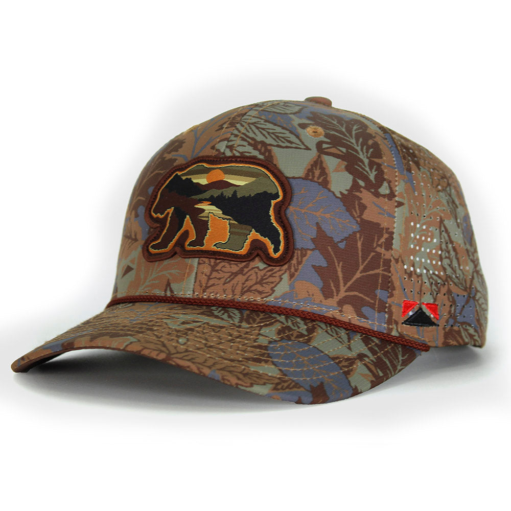 PARAMOUNT OUTDOORS™ Sunset Bear Cloud Texture 5-Panel Rope Cap Headwear