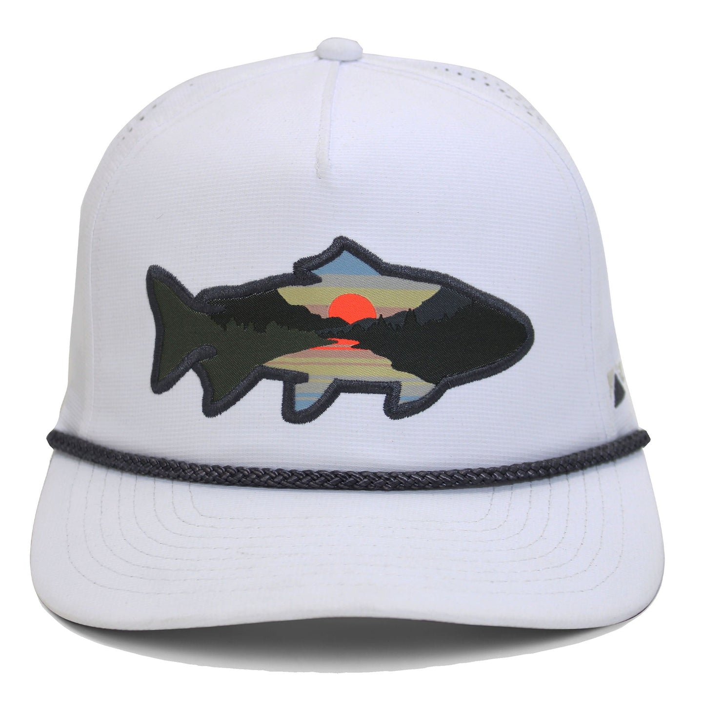 PARAMOUNT OUTDOORS™ Sunset Fish Silhouette 5-Panel Performance Rope Cap Headwear