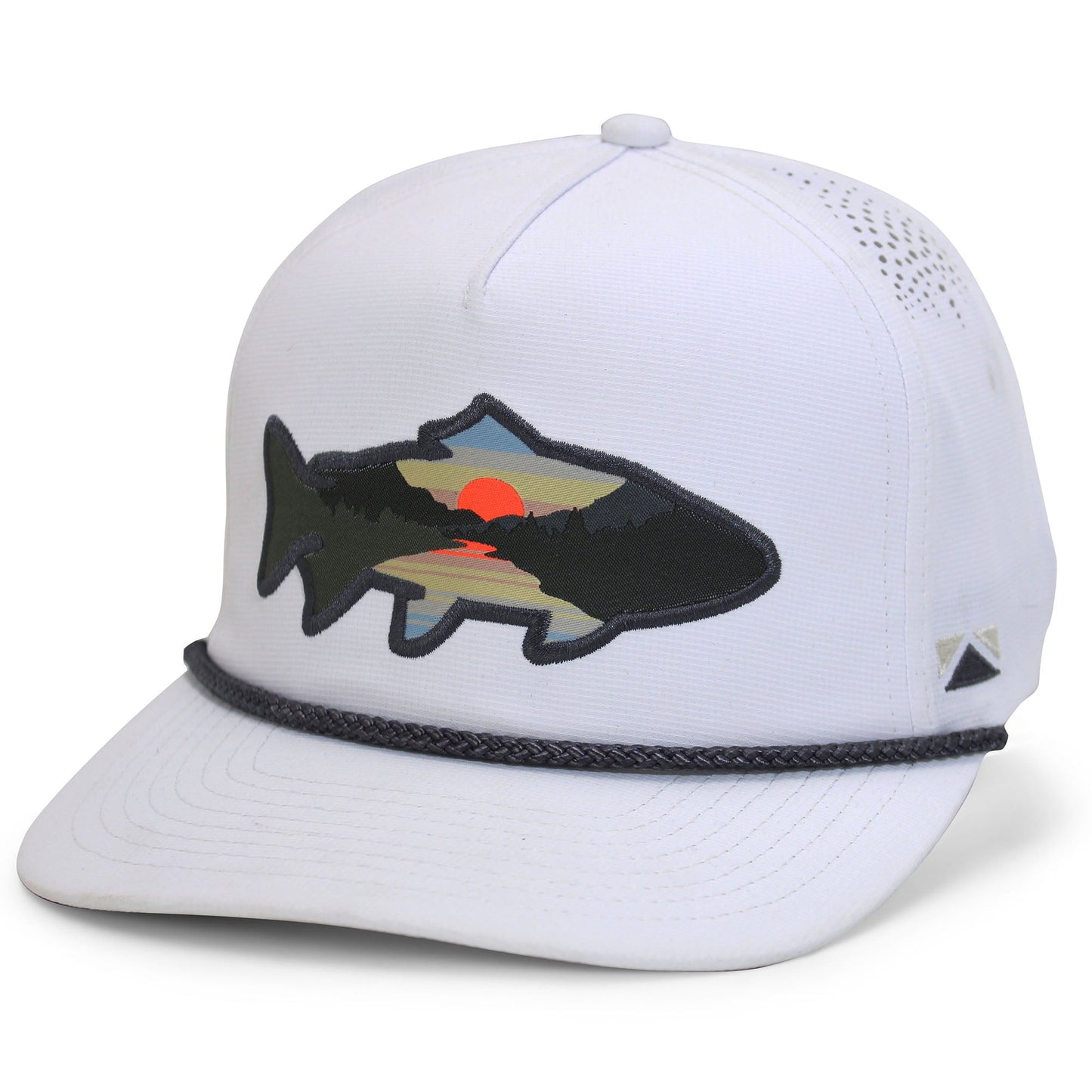 PARAMOUNT OUTDOORS™ Sunset Fish Silhouette 5-Panel Performance Rope Cap Headwear