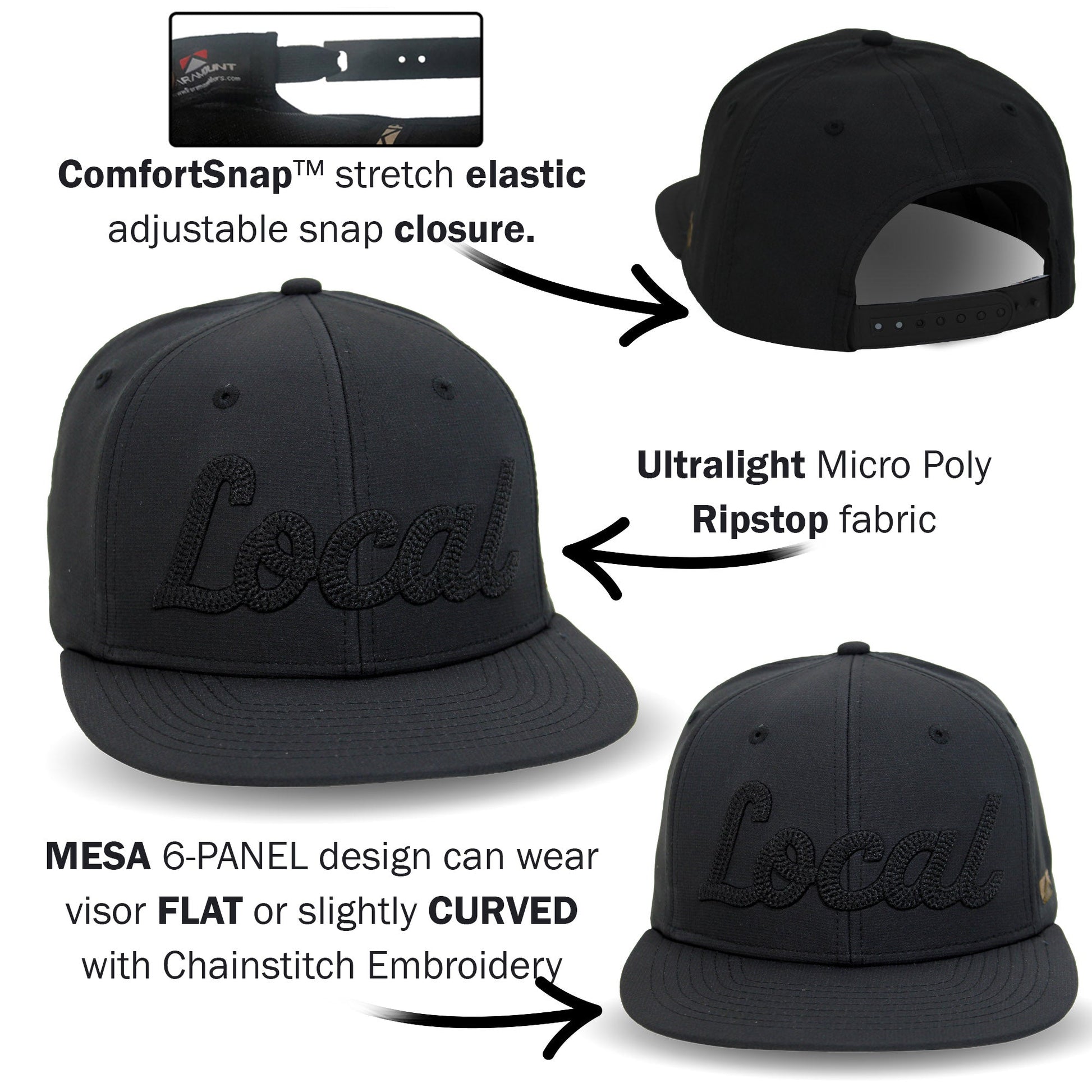 PARAMOUNT OUTDOORS™ New LOCAL 6-Panel Mesa Baseball Cap Headwear