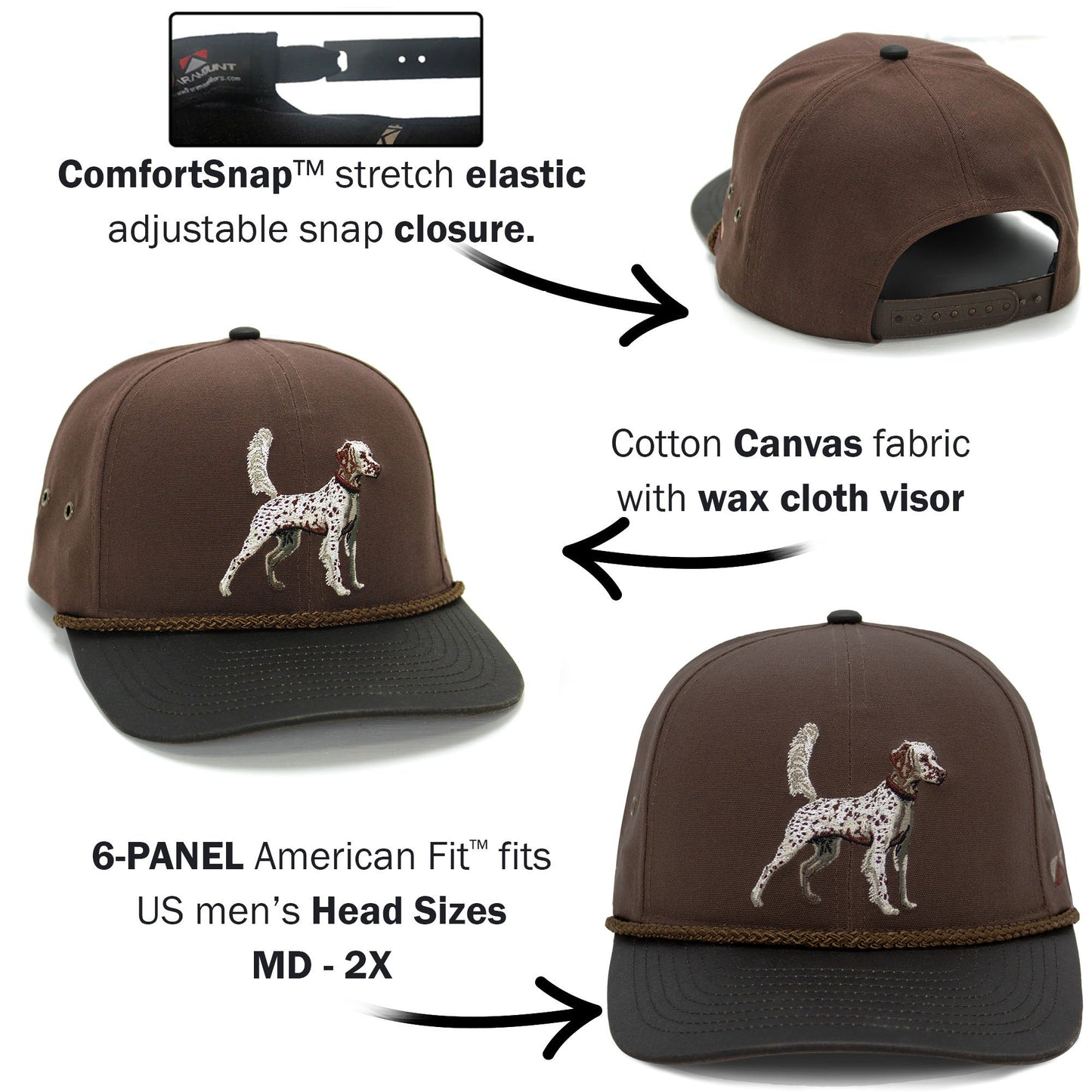 PARAMOUNT OUTDOORS™ English Setter 6-Panel with Wax Cloth Visor Headwear