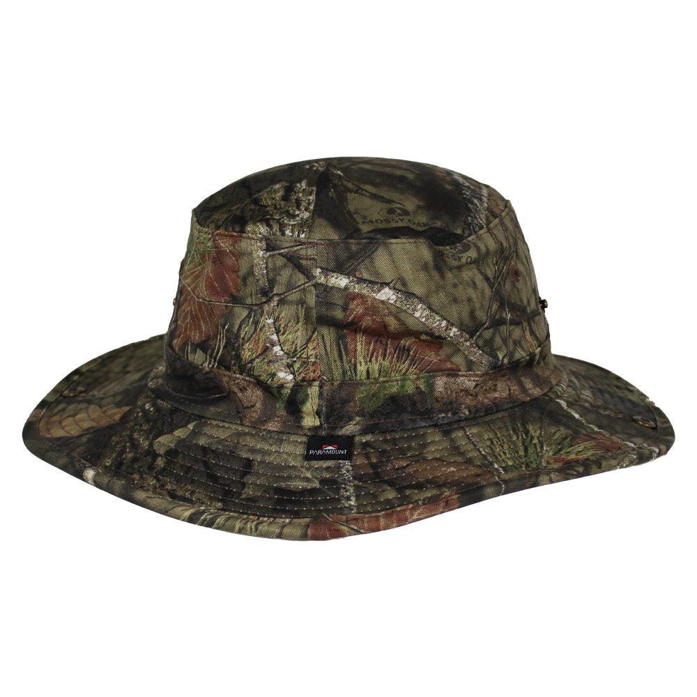 PARAMOUNT OUTDOORS™ Patriot Full Brim Camo American Flag Bucket Hat (Floats) Headwear