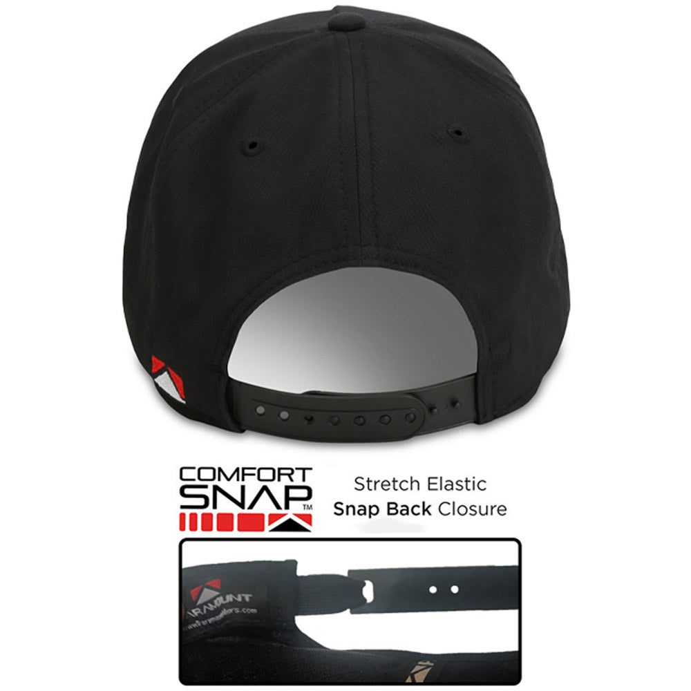 PARAMOUNT OUTDOORS™ Riverside American Flag Hat Structured Ripstop Cap Black Cirrus