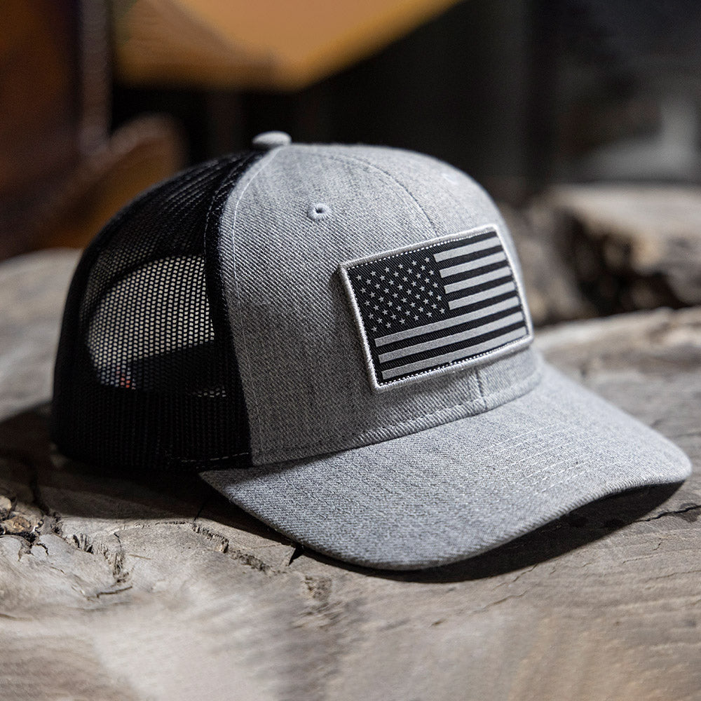 PARAMOUNT OUTDOORS™ Riverside Reflective American Flag Cap Mesh Back