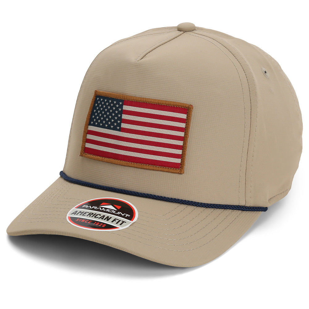 PARAMOUNT OUTDOORS™ Ridgeline American Flag Trucker Hat Rope Cap