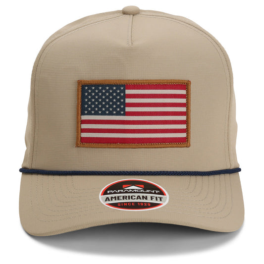 PARAMOUNT OUTDOORS™ Ridgeline American Flag Trucker Hat Rope Cap