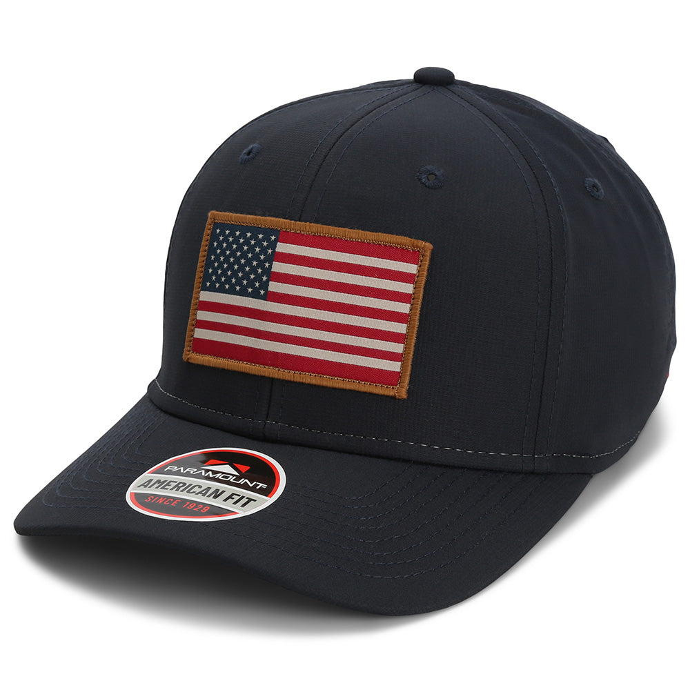 PARAMOUNT OUTDOORS™ Riverside American Flag Baseball Cap Structured Ripstop
