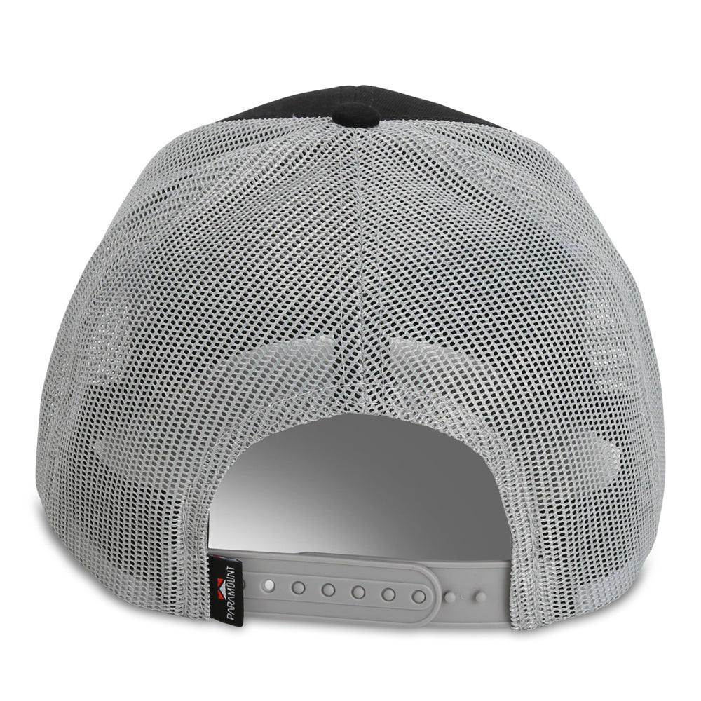 PARAMOUNT OUTDOORS™ American Flag Black Mesh Back Snapback Cap