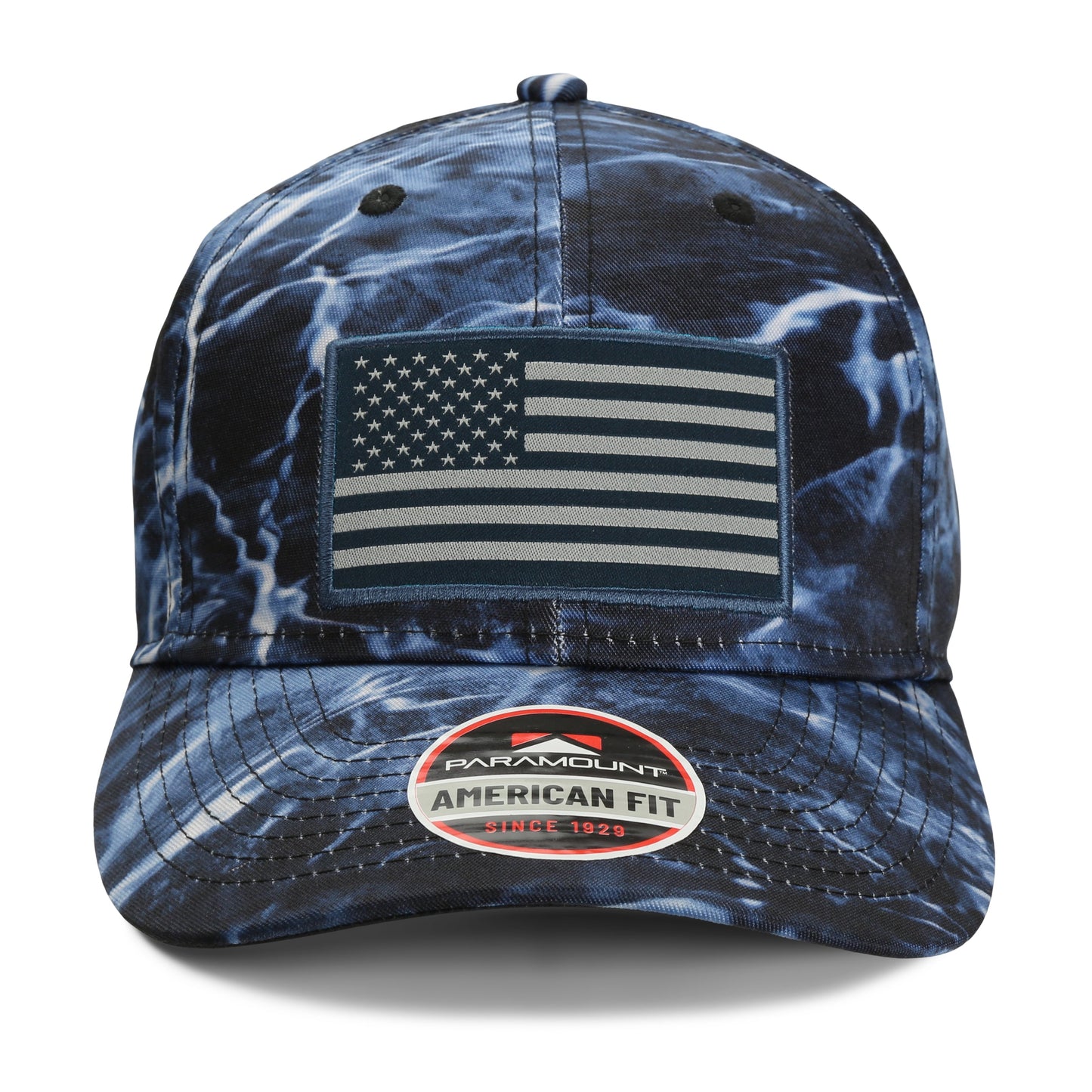 PARAMOUNT OUTDOORS™ Mossy Oak Elements American Flag Fishing Cap Headwear
