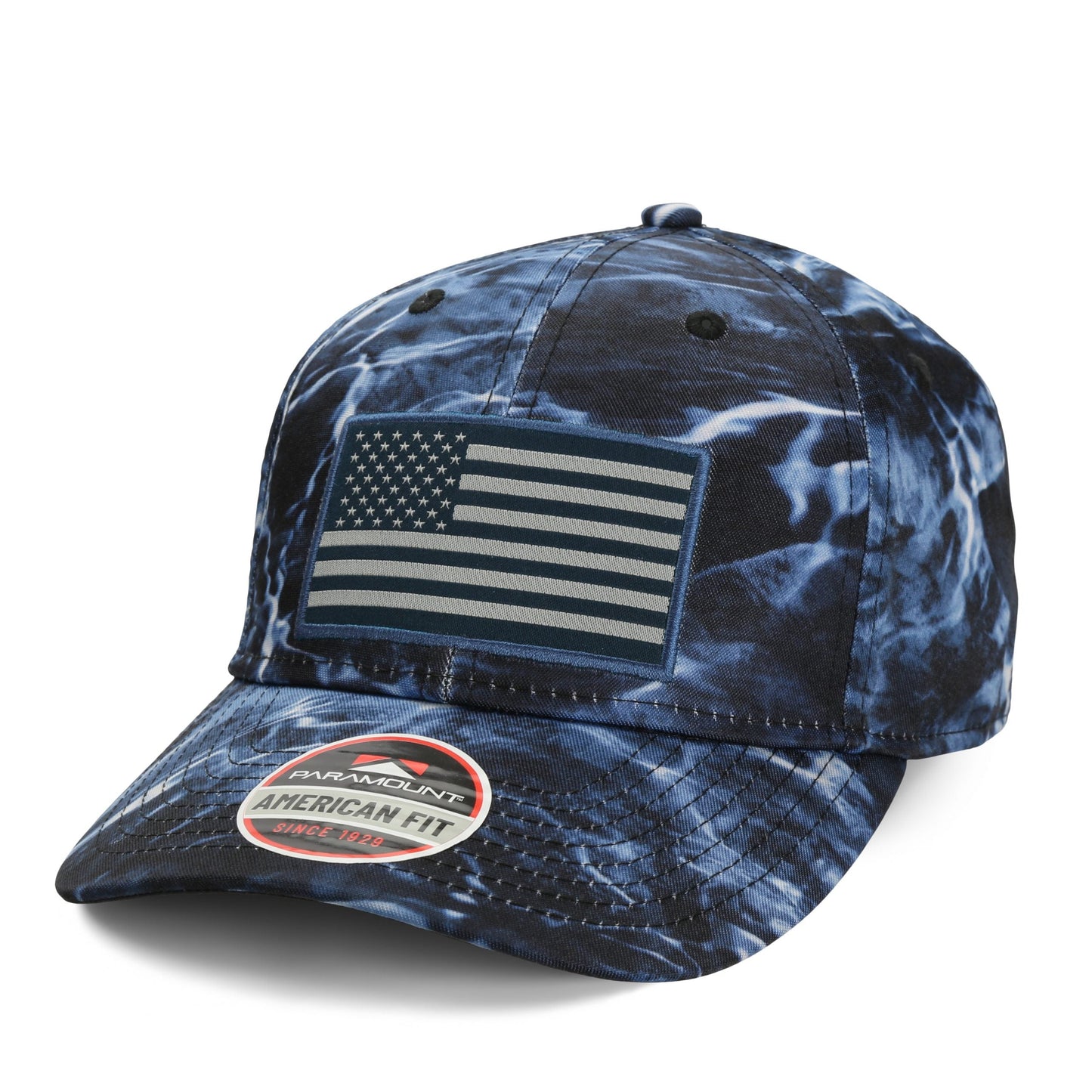 PARAMOUNT OUTDOORS™ Mossy Oak Elements American Flag Fishing Cap Headwear