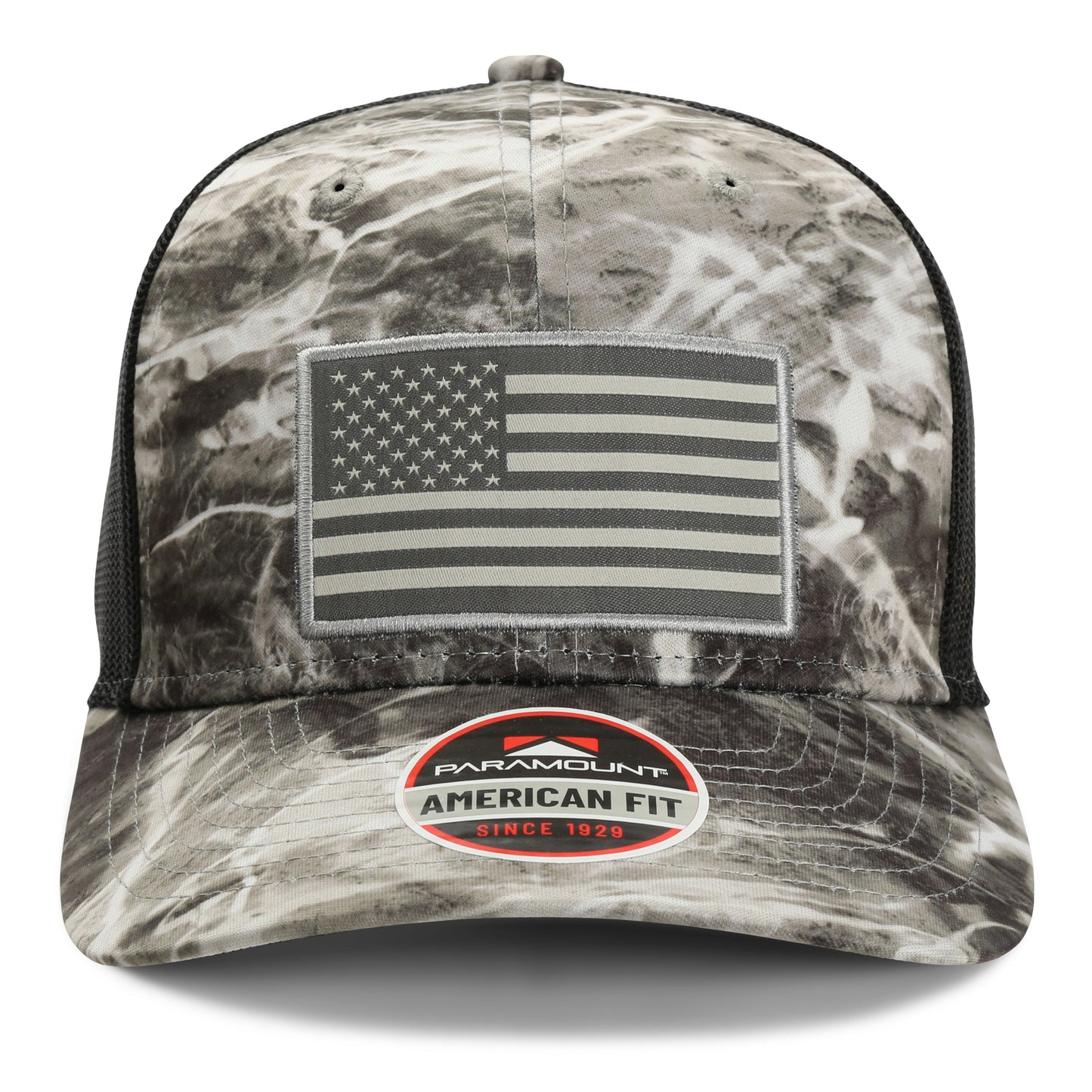 PARAMOUNT OUTDOORS™ Mossy Oak Elements American Flag Fishing Cap Headwear