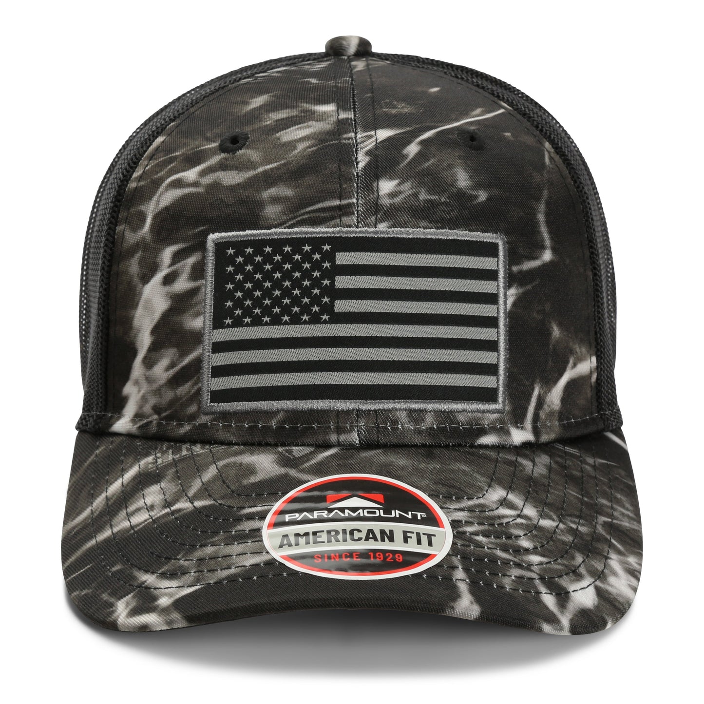PARAMOUNT OUTDOORS™ Mossy Oak Elements American Flag Fishing Cap Headwear