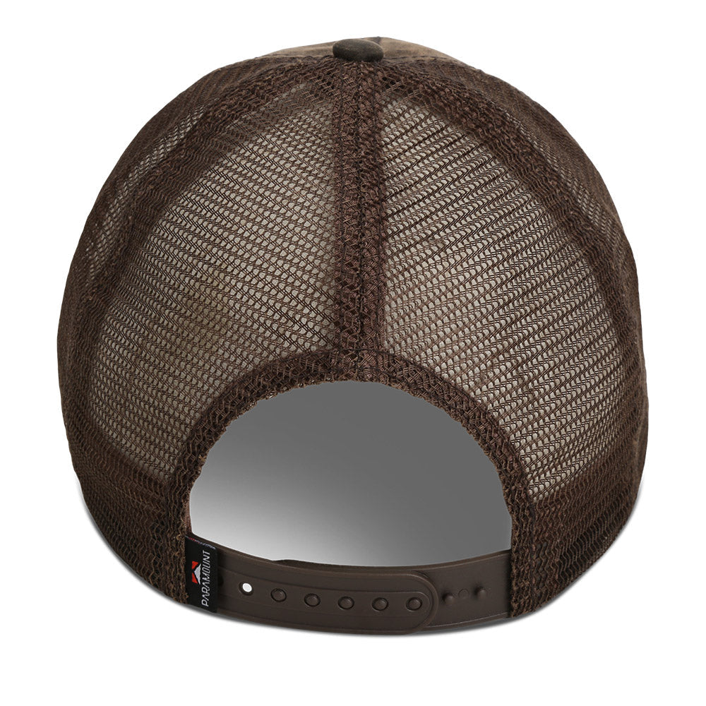 PARAMOUNT OUTDOORS™ Waxed Cloth American Flag Mesh Back Hat Headwear