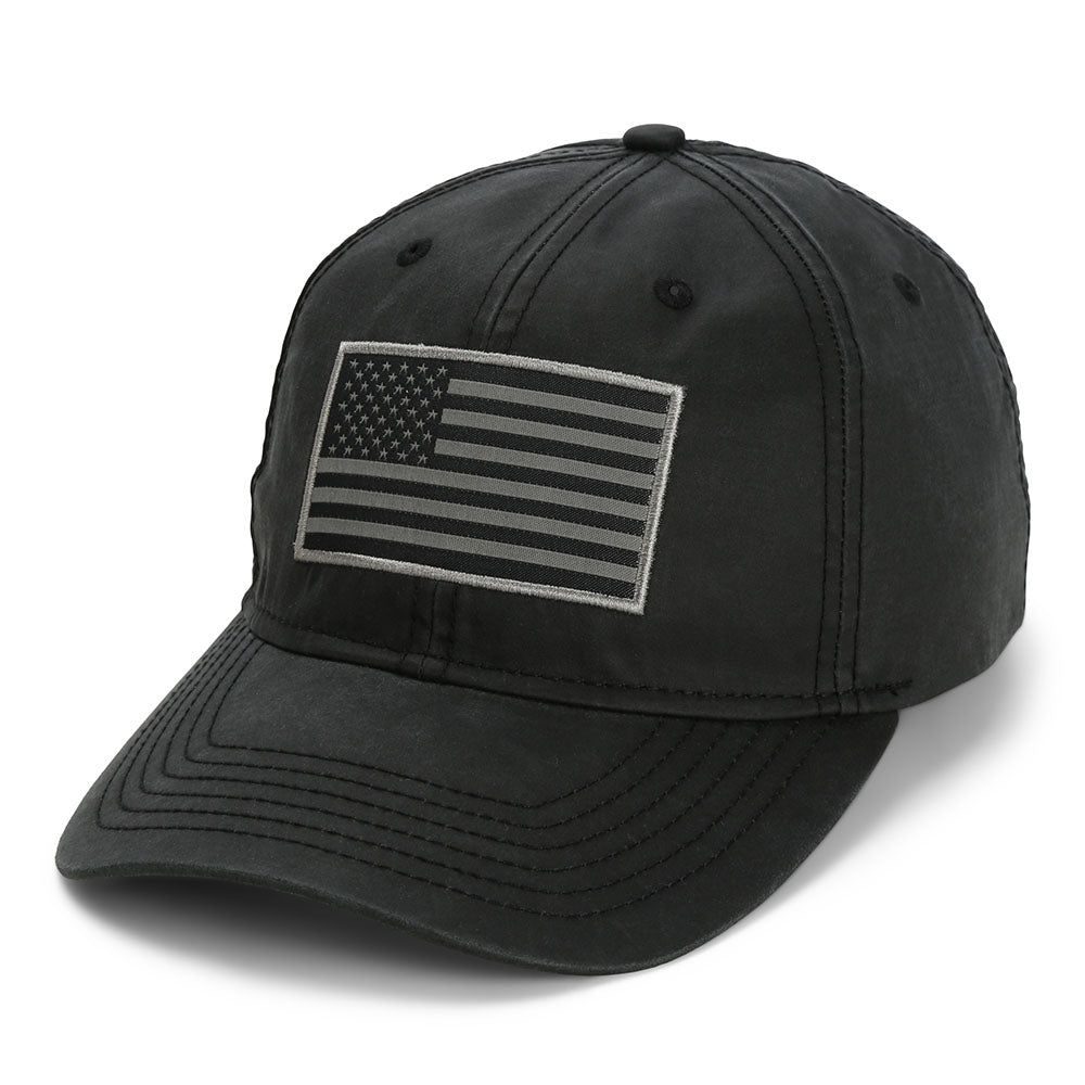 PARAMOUNT OUTDOORS™ Waxed Cloth American Flag Dad Cap Headwear