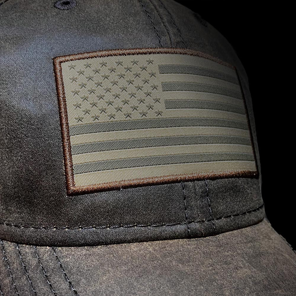 PARAMOUNT OUTDOORS™ Waxed Cloth American Flag Dad Cap Headwear