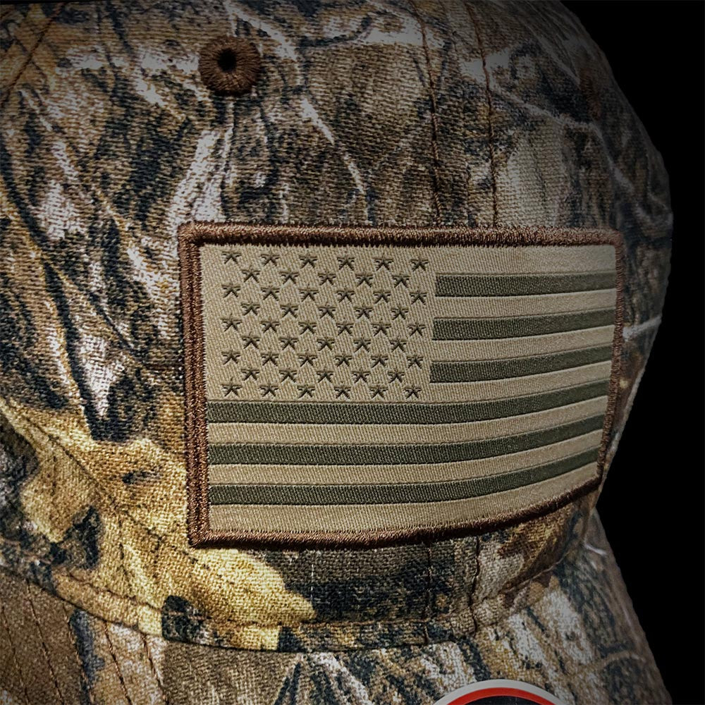 PARAMOUNT OUTDOORS™ Camo Unstructured American Flag Cap - American Fit