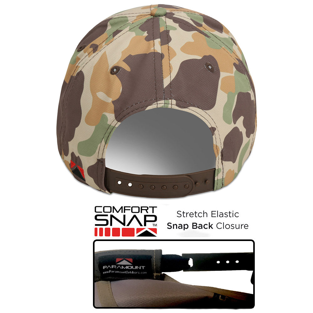 PARAMOUNT OUTDOORS™ Chocolate Lab 6-Panel Riverside Vintage Camo Cap Headwear