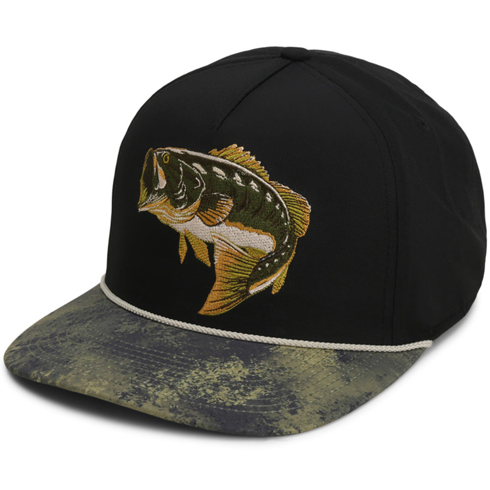 PARAMOUNT OUTDOORS™ Largemouth Bass 5-Panel Trucker Rope Cap Headwear