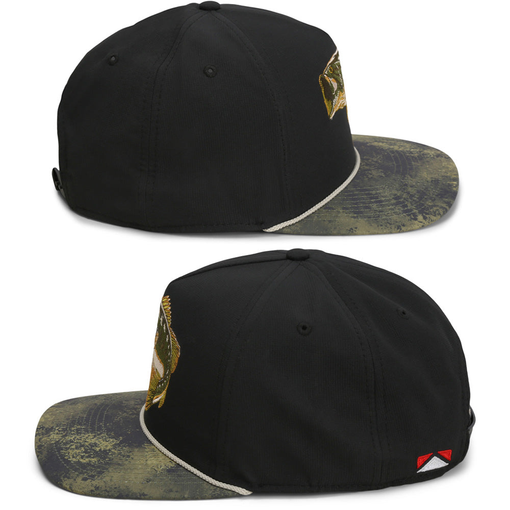 PARAMOUNT OUTDOORS™ Largemouth Bass 5-Panel Trucker Rope Cap Headwear