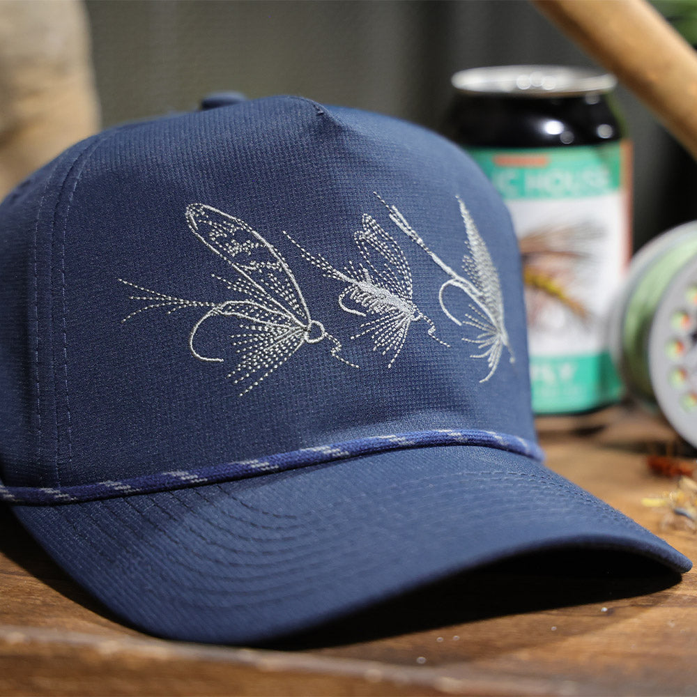 PARAMOUNT OUTDOORS™ Tri-Fly Fishing Ridgeline 5-Panel Rope Cap