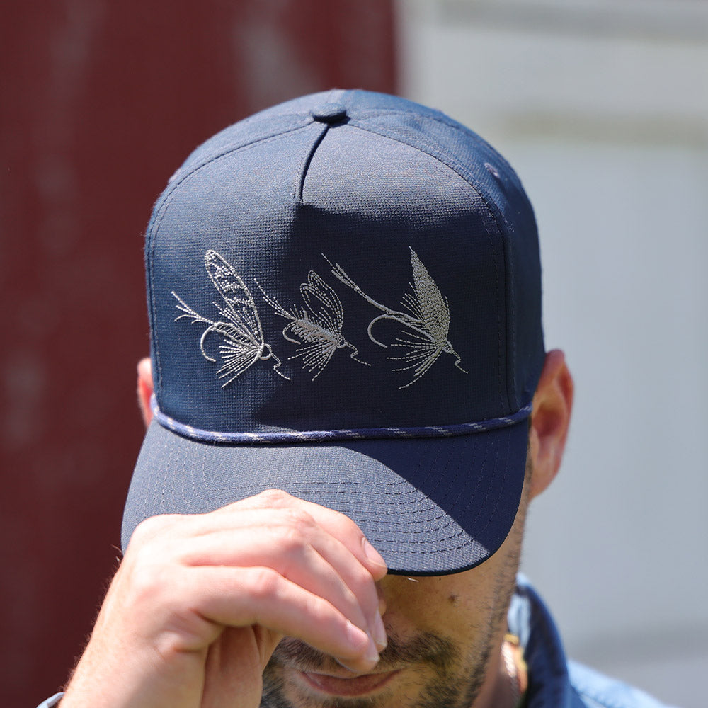 PARAMOUNT OUTDOORS™ Tri-Fly Fishing Ridgeline 5-Panel Rope Cap