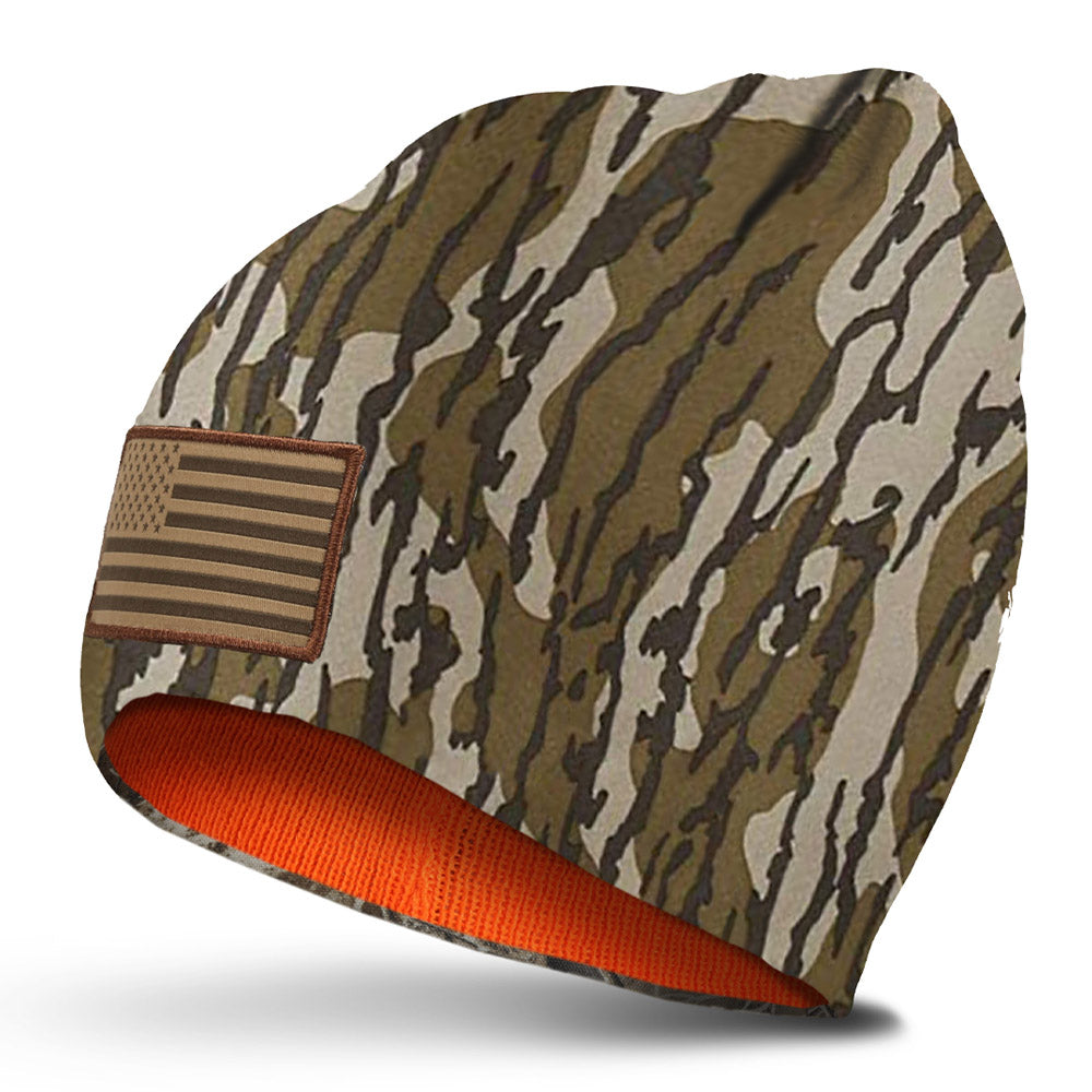 PARAMOUNT OUTDOORS™ Reversible Camo Blaze Orange Beanie Headwear