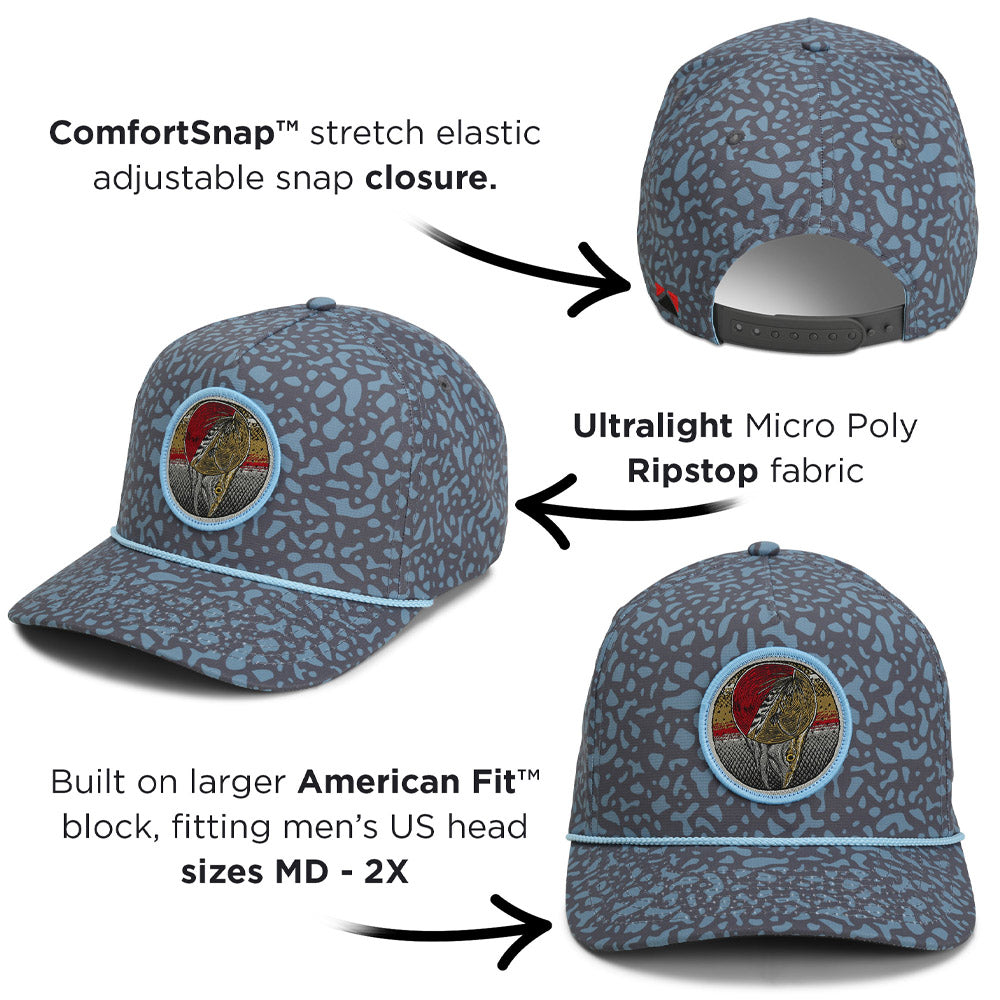 PARAMOUNT OUTDOORS™ Dead Drift Fly Fishing Patch Trucker Hat Rope Cap Headwear