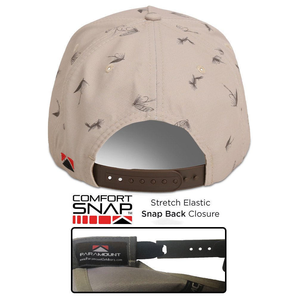 PARAMOUNT OUTDOORS™ Dead Drift Fly Fishing Patch Rope Cap Fly Pattern Headwear