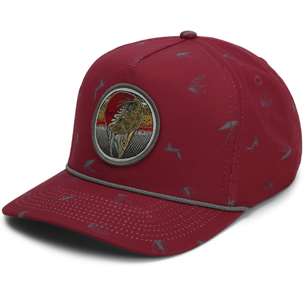 PARAMOUNT OUTDOORS™ Dead Drift Fly Fishing Patch Rope Cap Fly Pattern Headwear