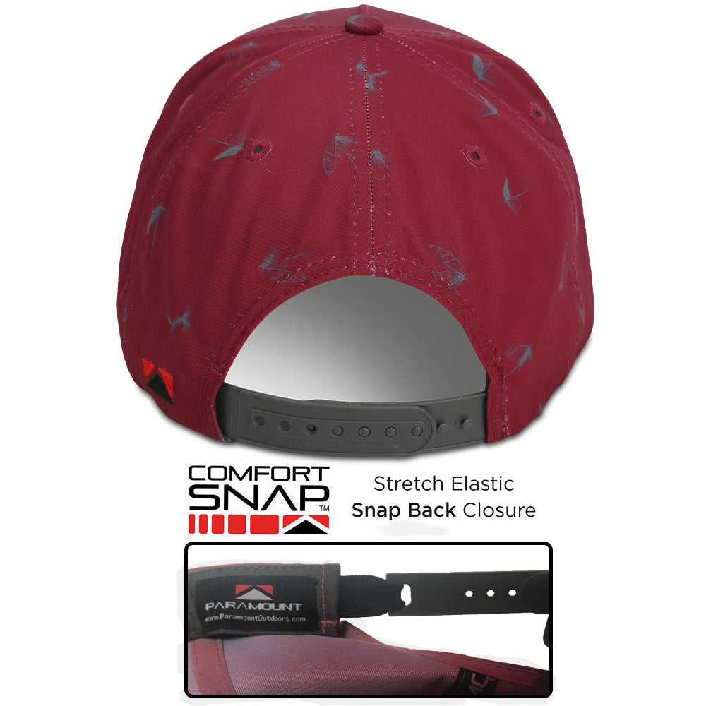 PARAMOUNT OUTDOORS™ Dead Drift Fly Fishing Patch Rope Cap Fly Pattern Headwear