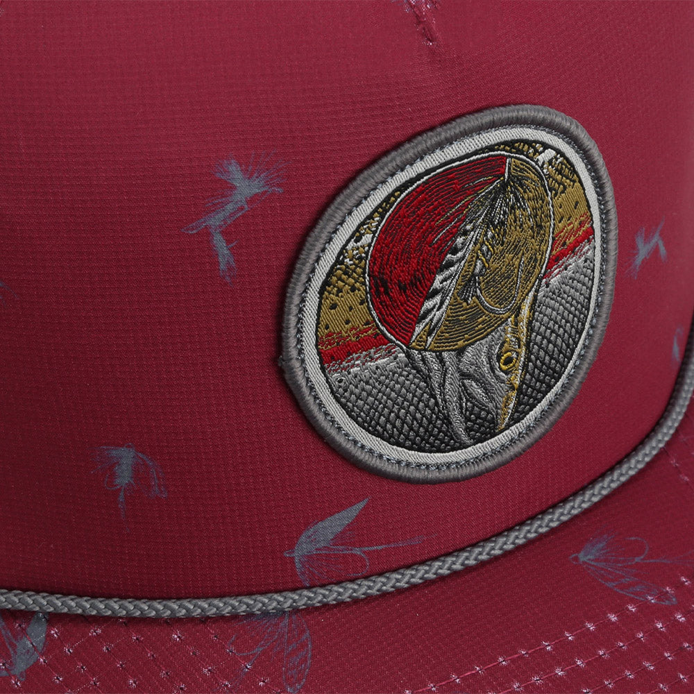 PARAMOUNT OUTDOORS™ Dead Drift Fly Fishing Patch Rope Cap Fly Pattern Headwear