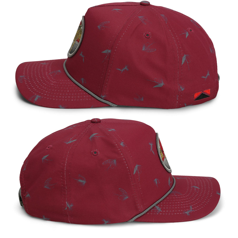 PARAMOUNT OUTDOORS™ Dead Drift Fly Fishing Patch Rope Cap Fly Pattern Headwear