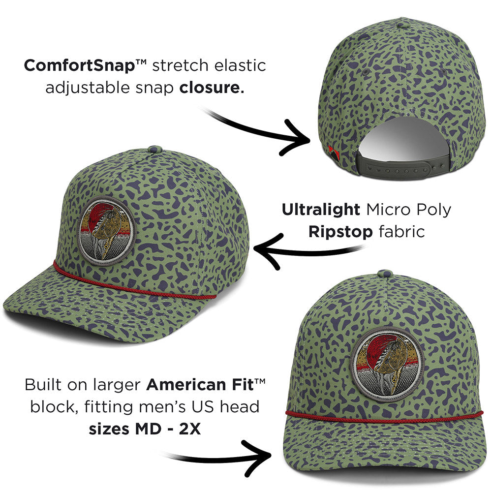 PARAMOUNT OUTDOORS™ Dead Drift Fly Fishing Patch Trucker Hat Rope Cap Headwear