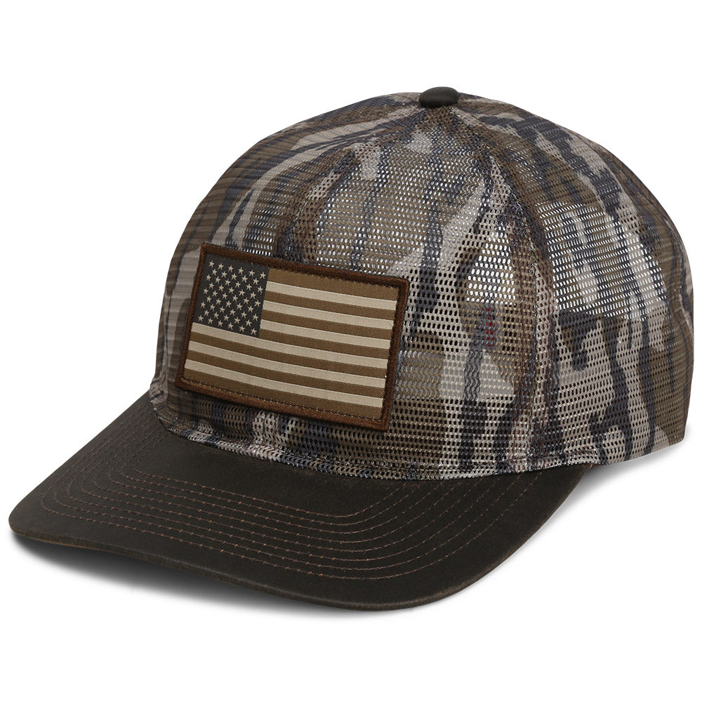 PARAMOUNT OUTDOORS™ All Mesh Crushable Bow Hunting Flag Cap (Wax Visor) Headwear
