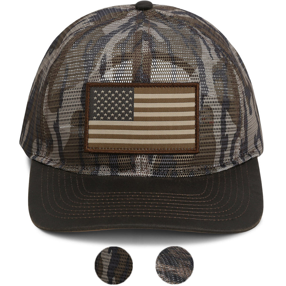 PARAMOUNT OUTDOORS™ All Mesh Crushable Bow Hunting Flag Cap (Wax Visor) Headwear