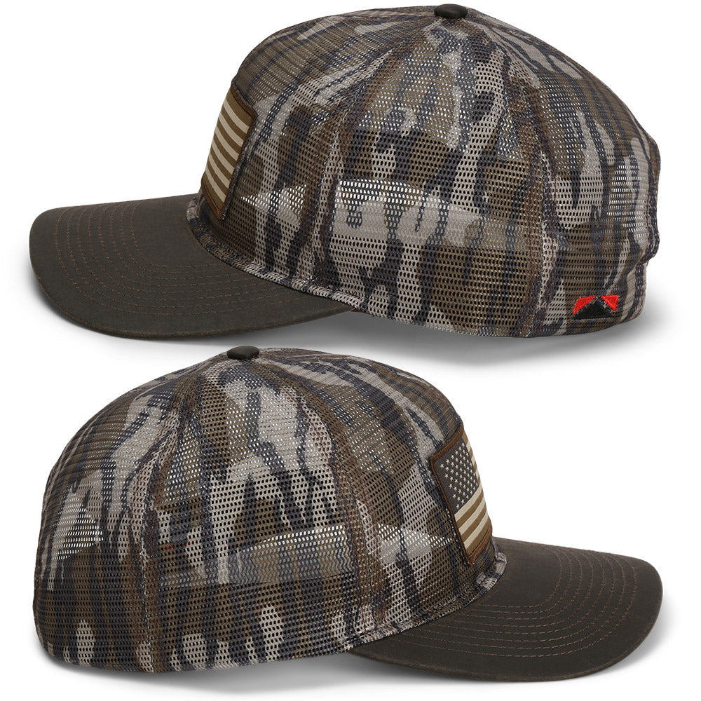 PARAMOUNT OUTDOORS™ All Mesh Crushable Bow Hunting Flag Cap (Wax Visor) Headwear