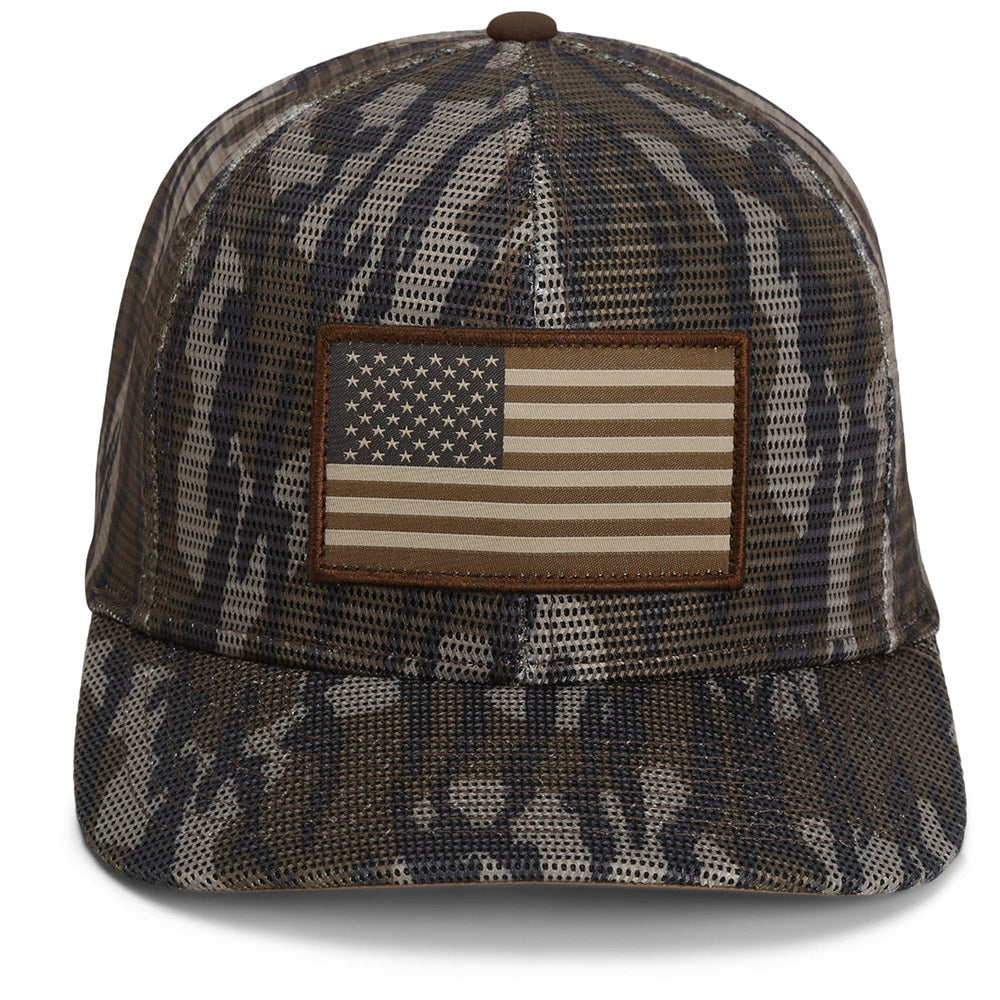 PARAMOUNT OUTDOORS™ All Mesh Mossy Oak Camo Hunting Flag Cap (Structured) Headwear