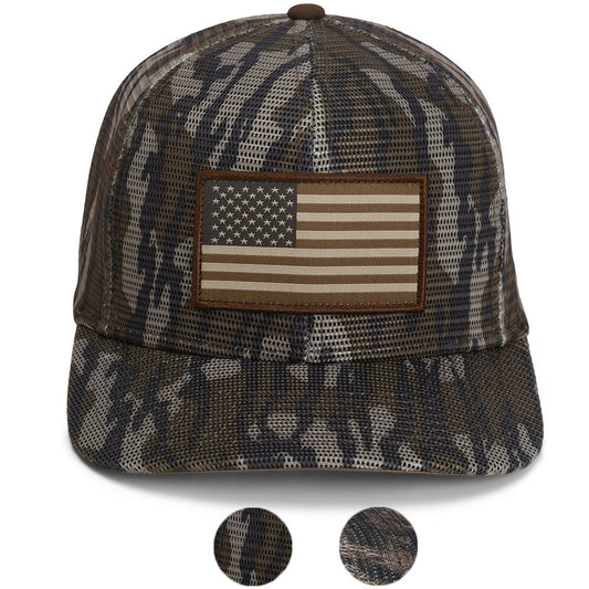PARAMOUNT OUTDOORS™ All Mesh Mossy Oak Camo Hunting Flag Cap (Structured) Headwear